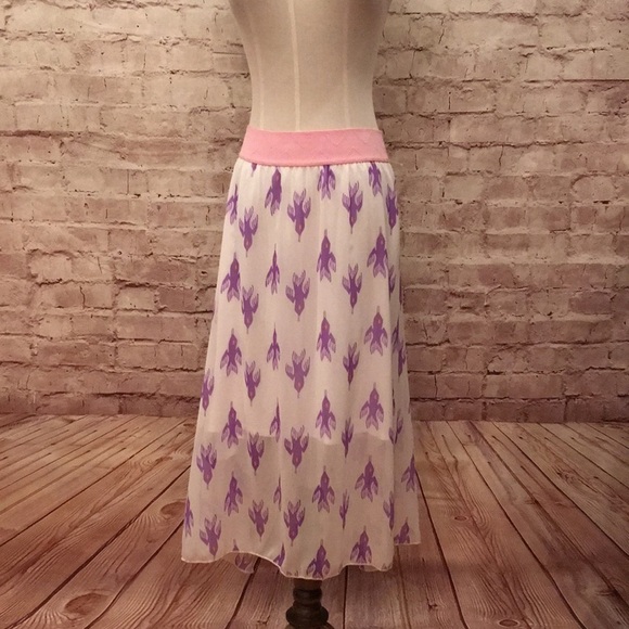 Lularoe LOLA Skirt Sheer Southwest Tribal Bird - Picture 2 of 3